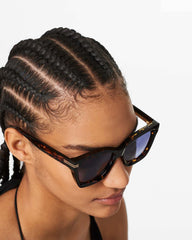 Marc Jacobs Outlet - Icon Edge Oversized Square Sunglasses Havana