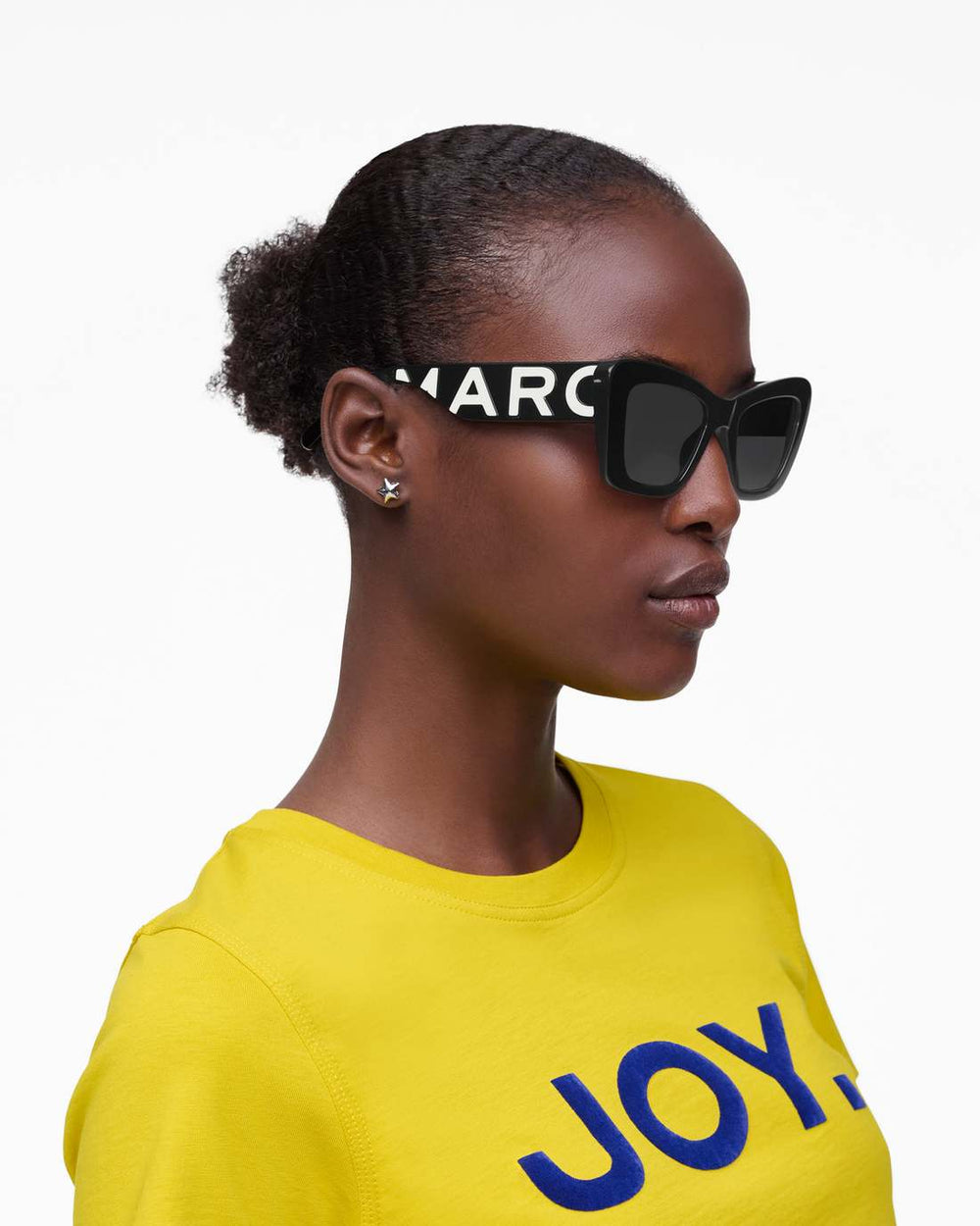 Marc Jacobs New - The Bold Logo Cat Eye Sunglasses Black/White
