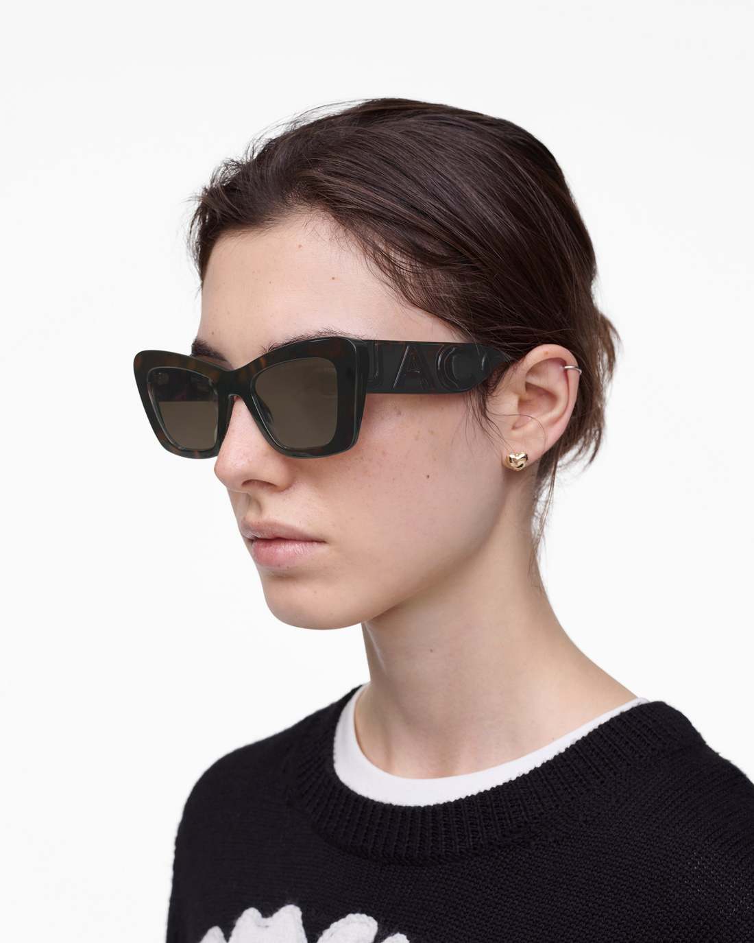 Marc Jacobs Online - The Bold Logo Cat Eye Sunglasses Havana