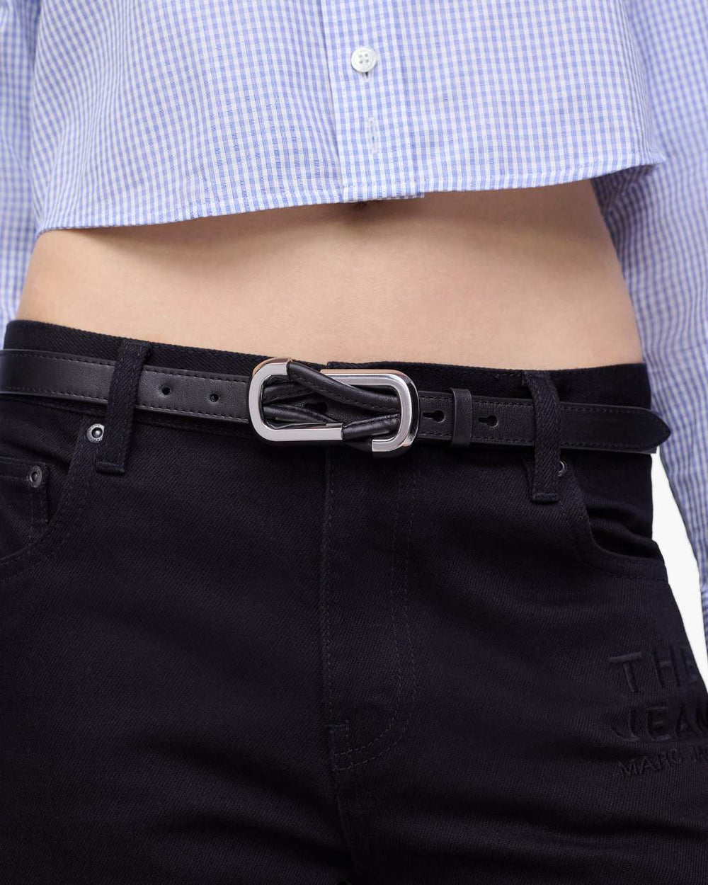 Marc Jacobs Sale - The Dual Belt Black/Silver