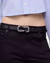 Marc Jacobs Sale - The Dual Belt Black/Silver