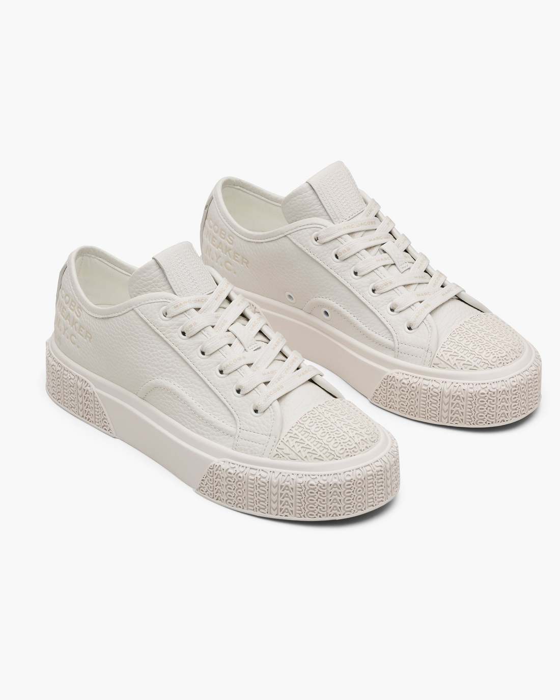 Marc Jacobs Discount - The Leather Sneaker Cotton White