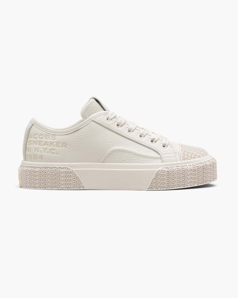 Marc Jacobs Discount - The Leather Sneaker Cotton White