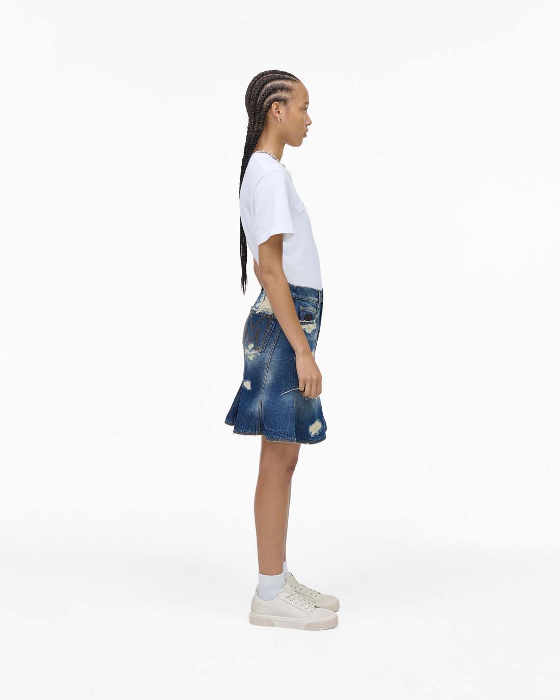 Marc Jacobs Discount - The Leather Sneaker Cotton White