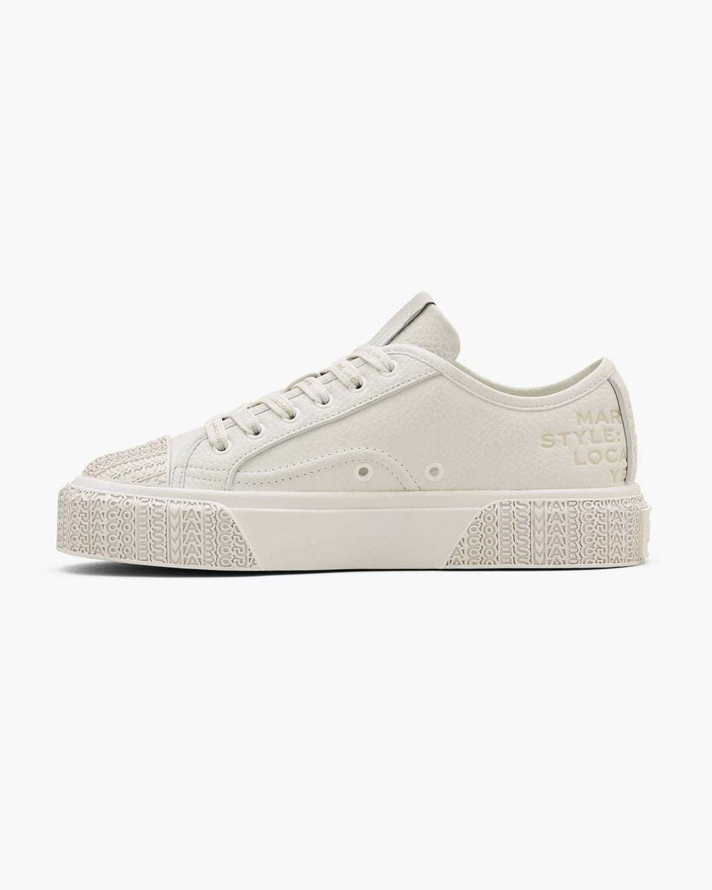 Marc Jacobs Discount - The Leather Sneaker Cotton White