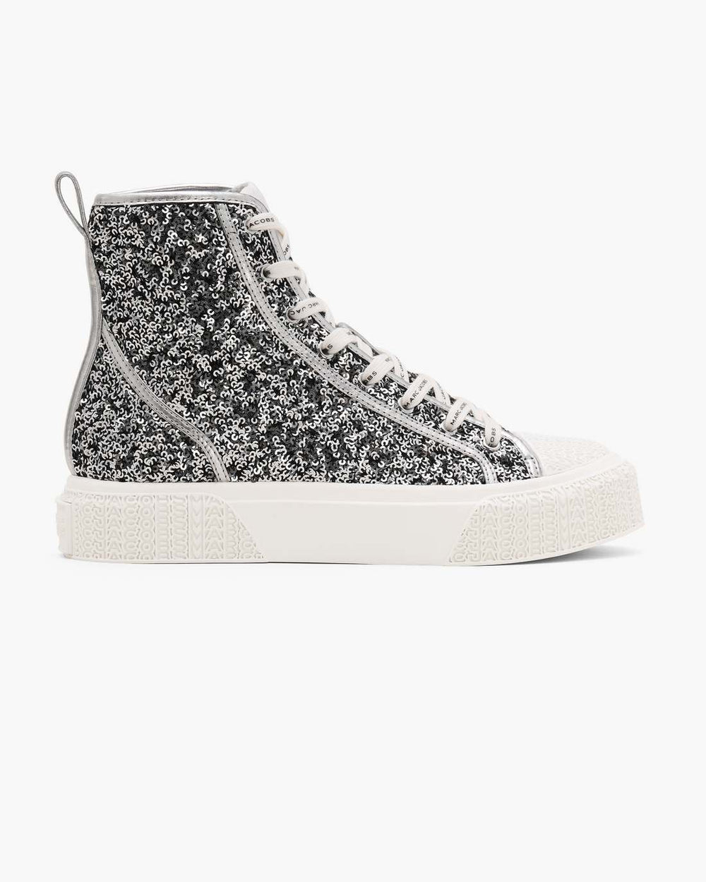 Marc Jacobs Outlet - The Sequin High Top Sneaker Silver
