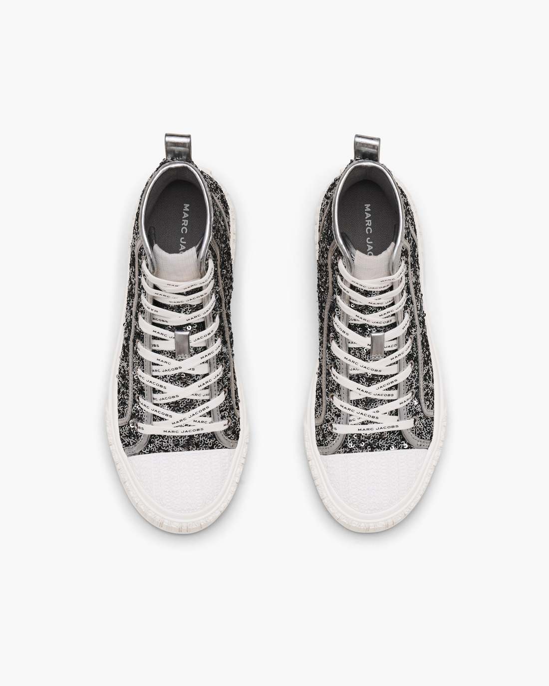 Marc Jacobs Outlet - The Sequin High Top Sneaker Silver