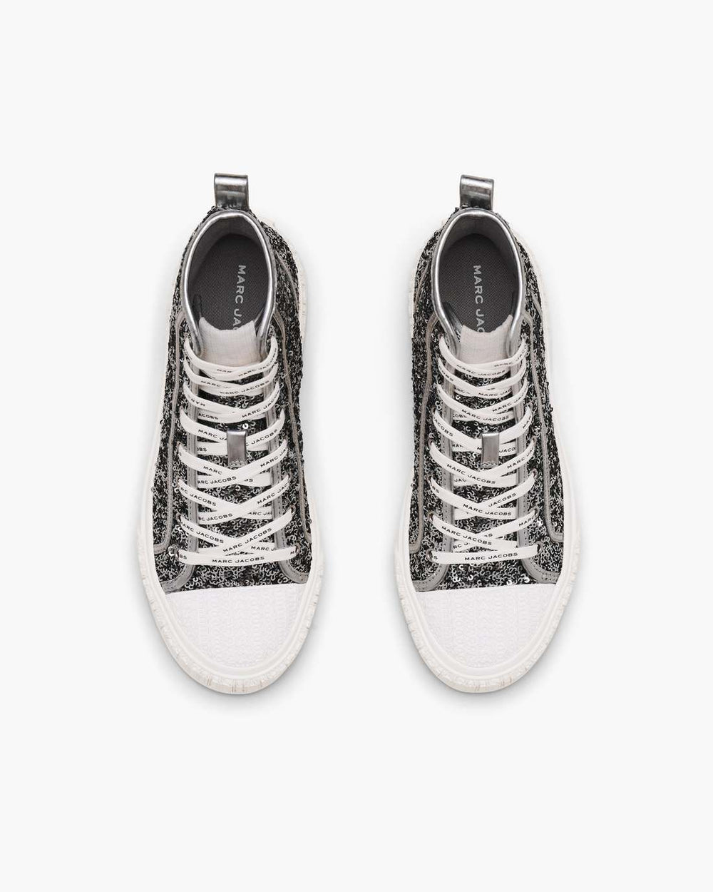 Marc Jacobs Outlet - The Sequin High Top Sneaker Silver