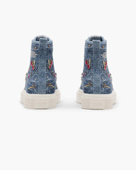 Marc Jacobs New - The Trinket Charm High Top Sneaker Medium Wash Multi
