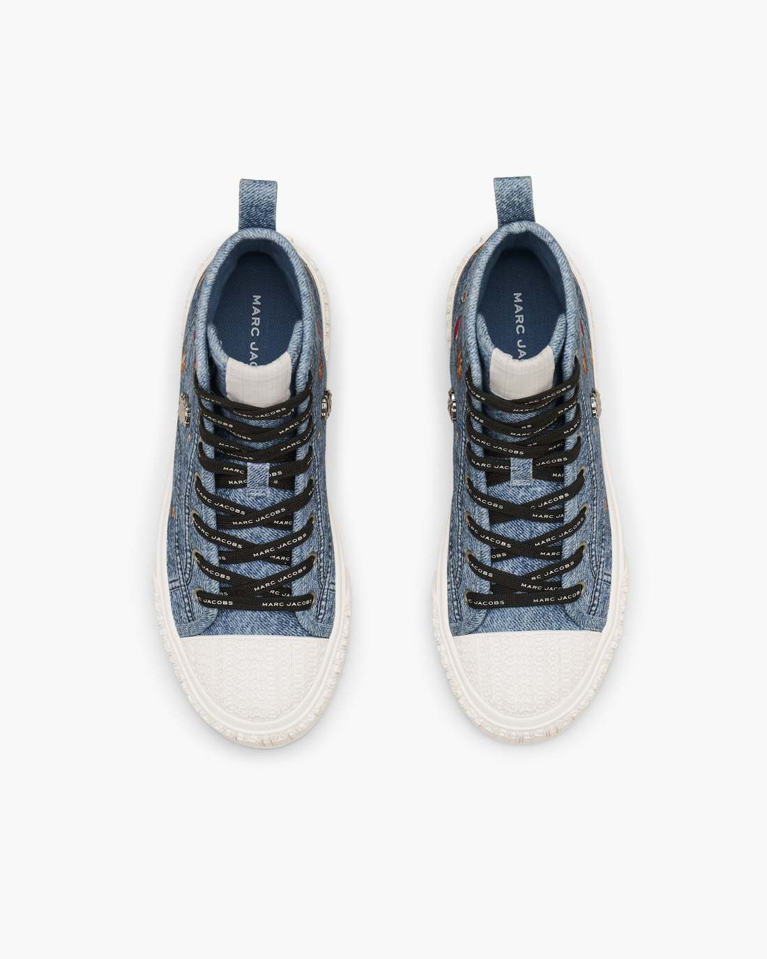 Marc Jacobs New - The Trinket Charm High Top Sneaker Medium Wash Multi