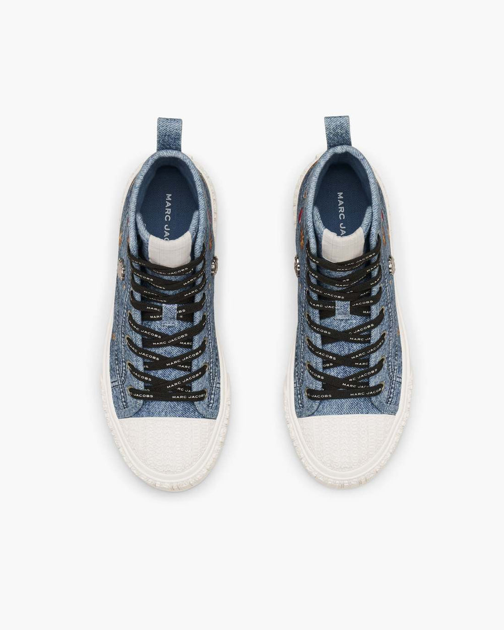 Marc Jacobs New - The Trinket Charm High Top Sneaker Medium Wash Multi