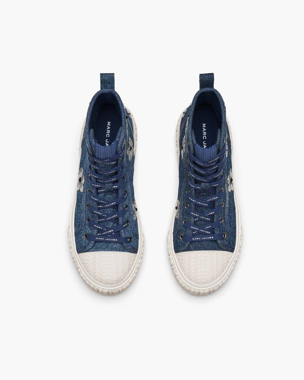 Marc Jacobs Online - The Sequin Daisy Denim High Top Sneaker Vintage Indigo