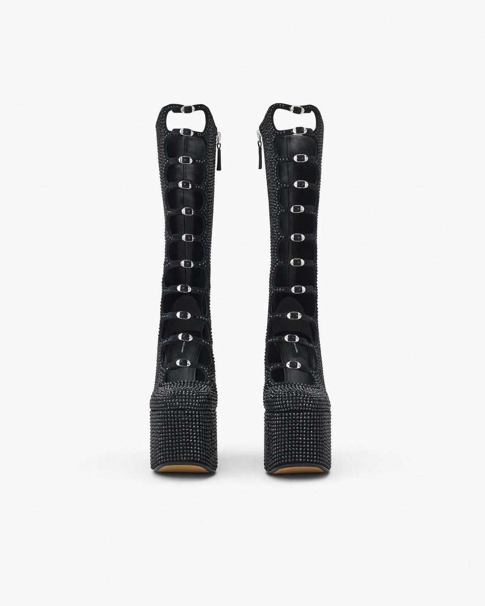 Marc Jacobs New - The Rhinestone Kiki Knee-High Boot Black/Black
