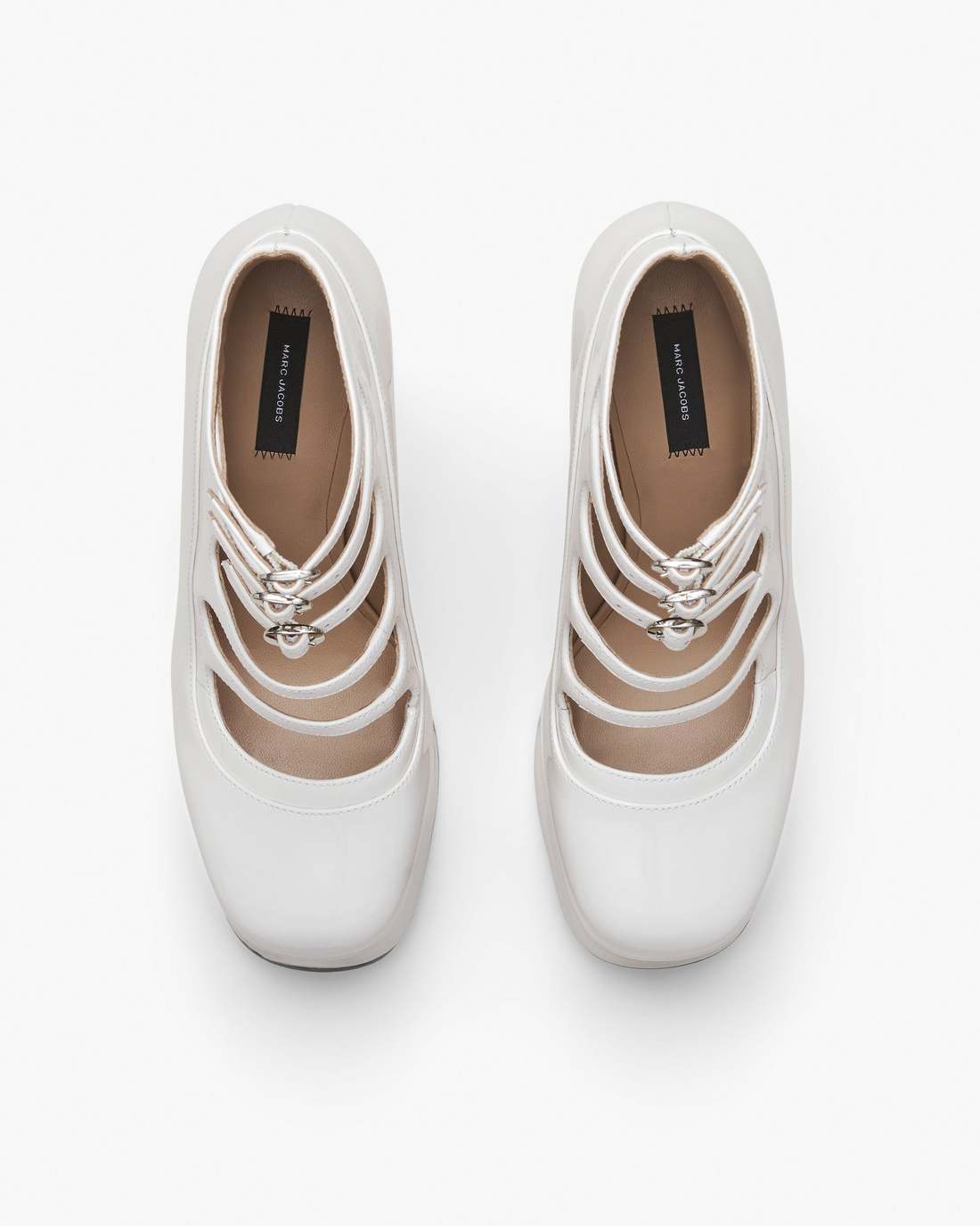 Marc Jacobs Sale - The Patent Leather Kiki Ankle Boot White