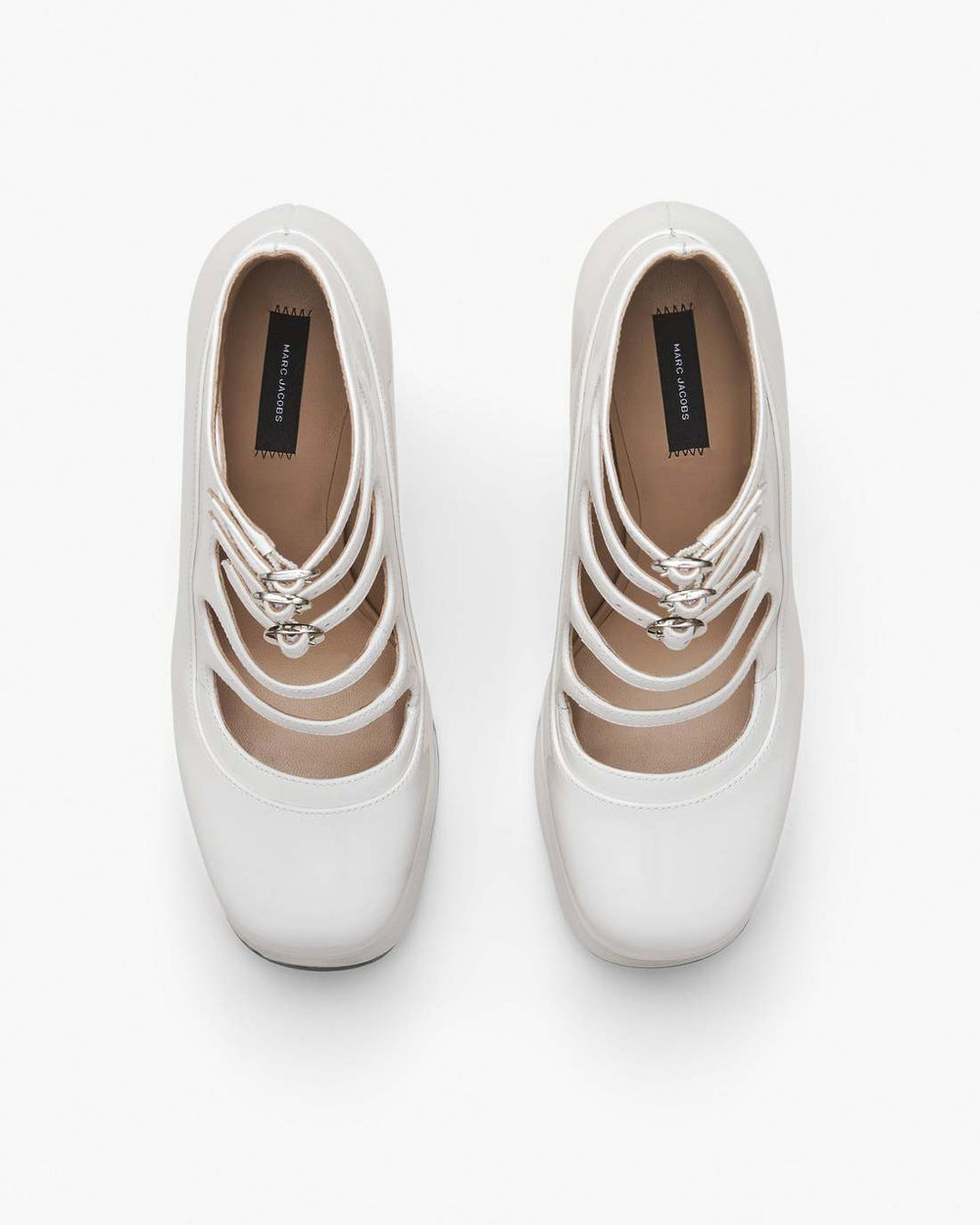 Marc Jacobs Sale - The Patent Leather Kiki Ankle Boot White