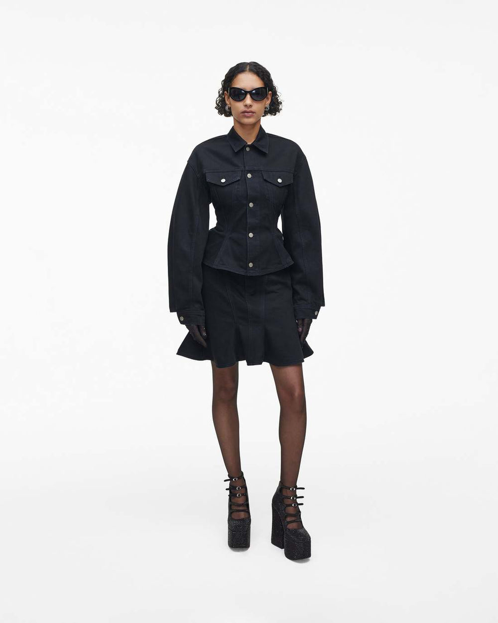 Marc Jacobs New - The Rhinestone Kiki Ankle Boot Black/Black
