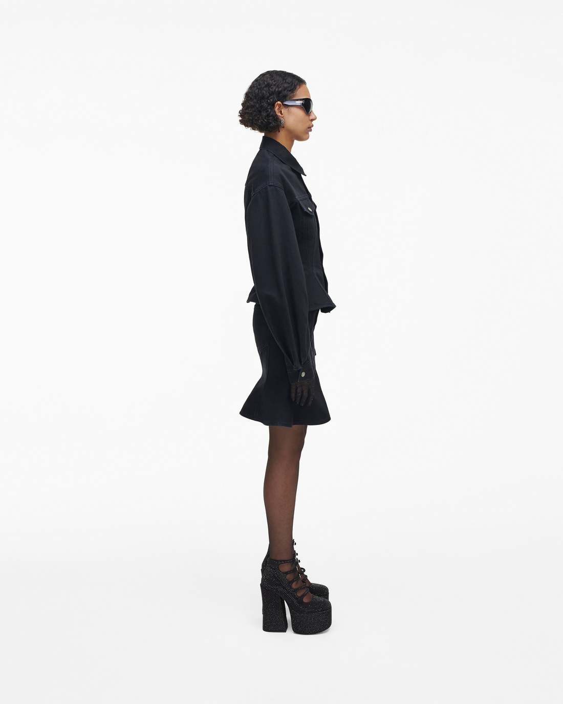 Marc Jacobs New - The Rhinestone Kiki Ankle Boot Black/Black