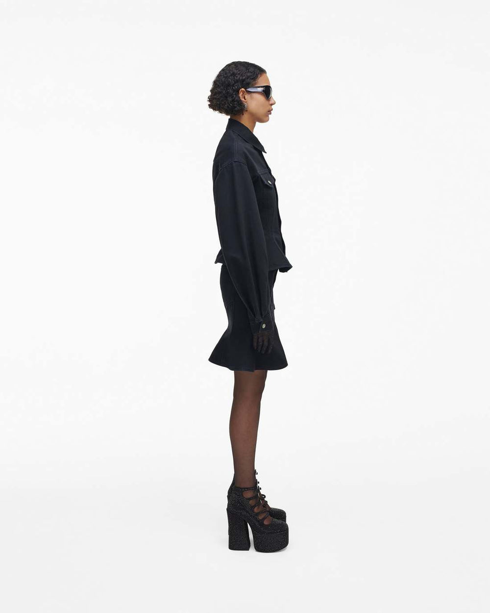 Marc Jacobs New - The Rhinestone Kiki Ankle Boot Black/Black