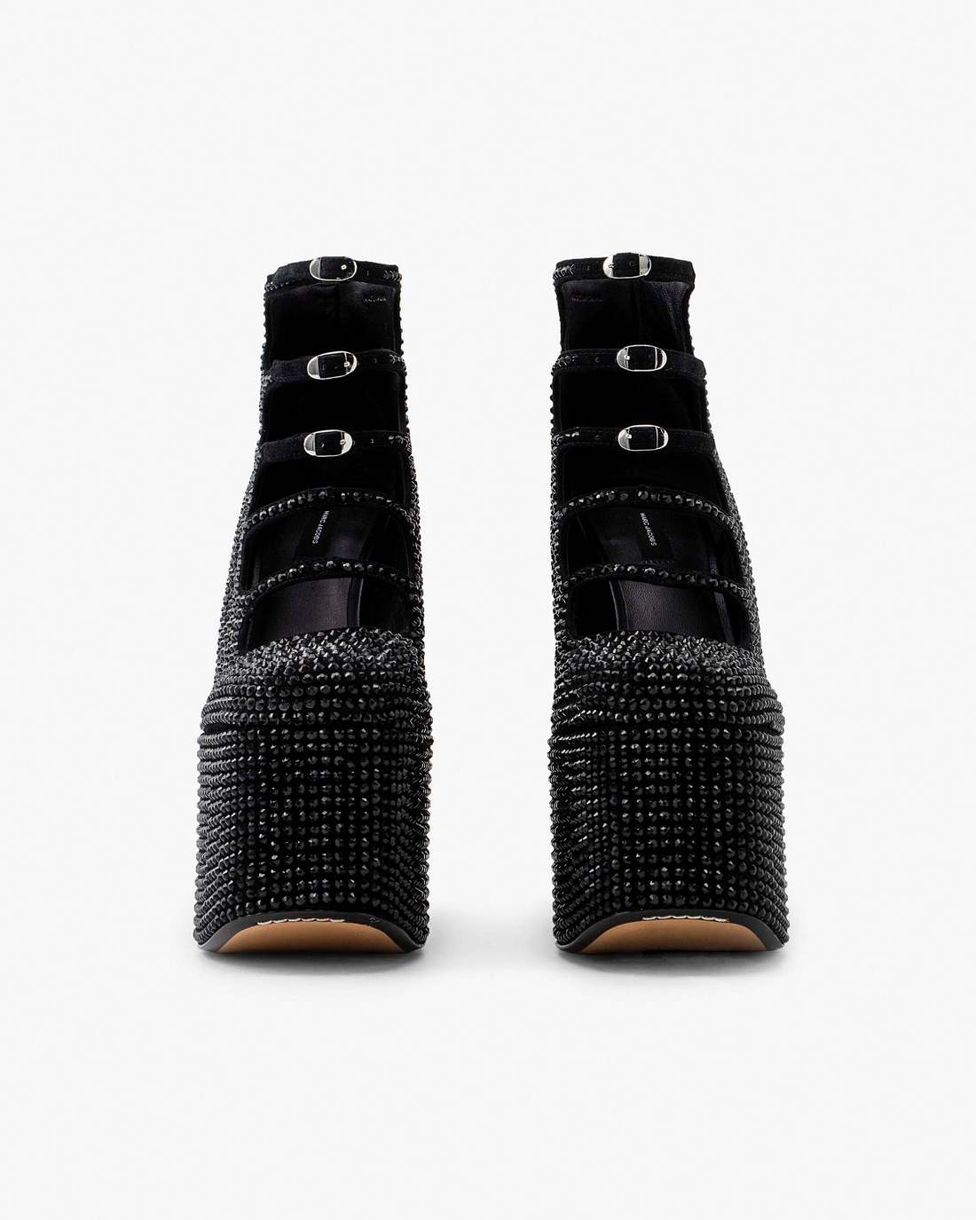 Marc Jacobs New - The Rhinestone Kiki Ankle Boot Black/Black