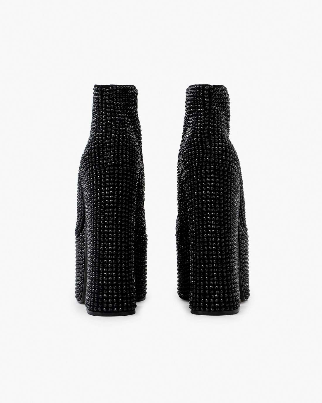 Marc Jacobs New - The Rhinestone Kiki Ankle Boot Black/Black