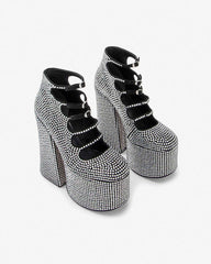 Marc Jacobs Online - The Rhinestone Kiki Ankle Boot Black/Crystal