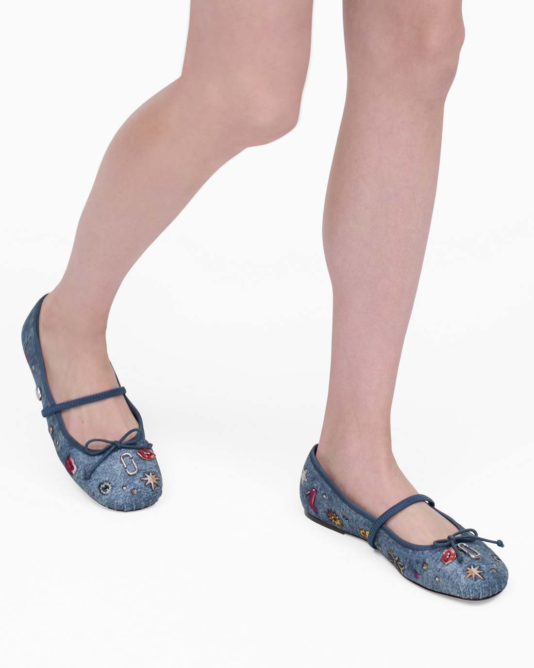 Marc Jacobs Discount - The Trinket Charm Sabrina Ballerina Medium Wash Multi