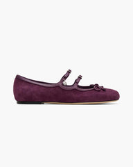 Marc Jacobs Online - The Suede Kiki Ballerina Dark Plum