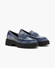 Marc Jacobs Sale - The Faded Denim Frankie Loafer Faded Vintage Indigo