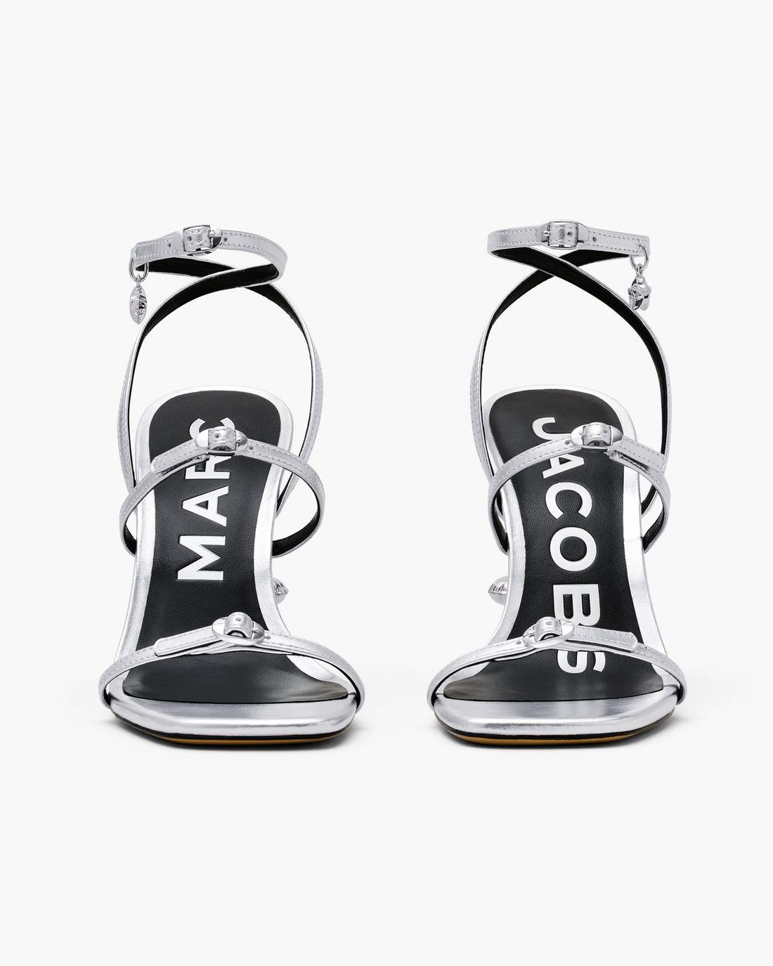 Marc Jacobs Discount - The Metallic Leather Daisy Heel Silver