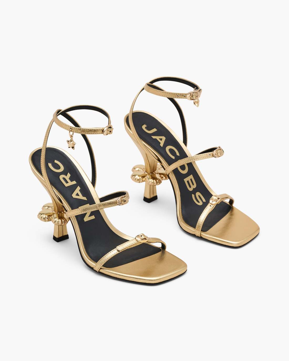 Marc Jacobs Outlet - The Metallic Leather Daisy Heel Gold
