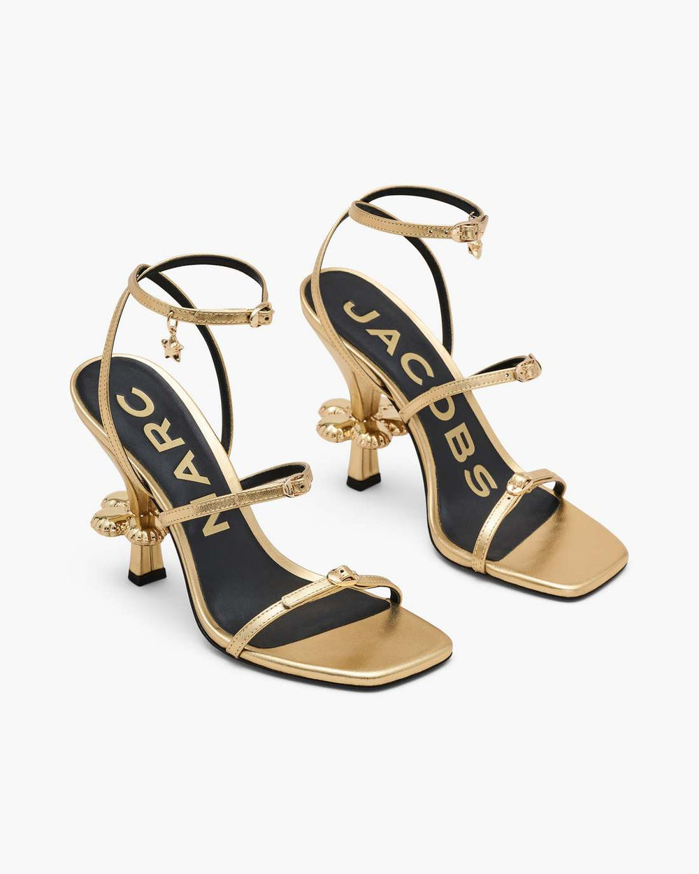 Marc Jacobs Outlet - The Metallic Leather Daisy Heel Gold