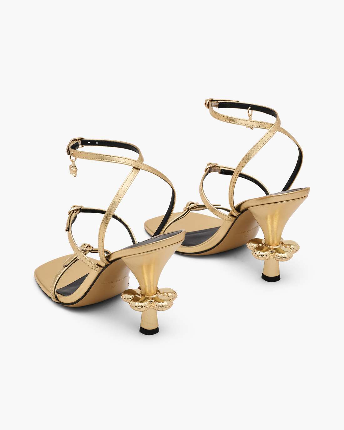 Marc Jacobs Outlet - The Metallic Leather Daisy Heel Gold