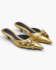 Marc Jacobs New - The Emma Kitten Heel Shiny Gold