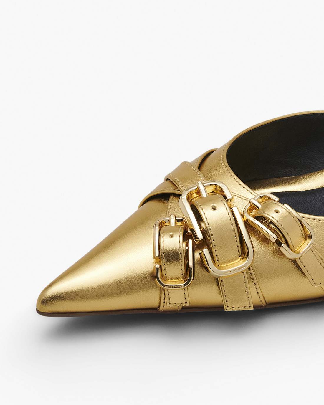 Marc Jacobs New - The Emma Kitten Heel Shiny Gold