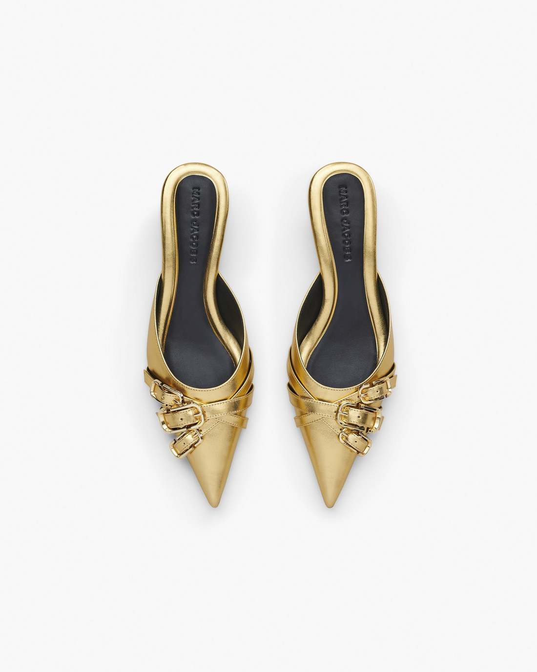 Marc Jacobs New - The Emma Kitten Heel Shiny Gold