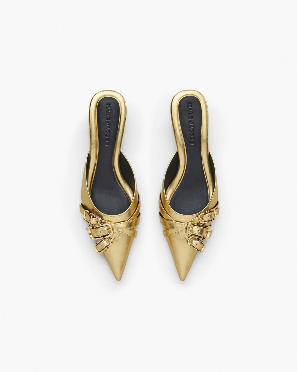 Marc Jacobs New - The Emma Kitten Heel Shiny Gold