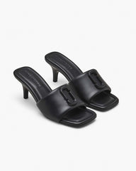 Marc Jacobs Sale - The Leather J Marc Heeled Sandal Black