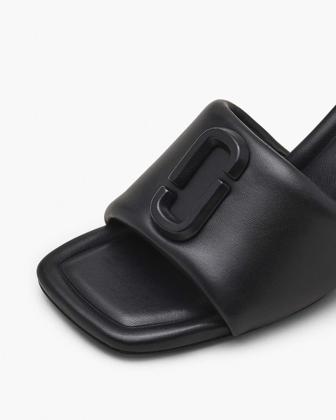 Marc Jacobs Sale - The Leather J Marc Heeled Sandal Black