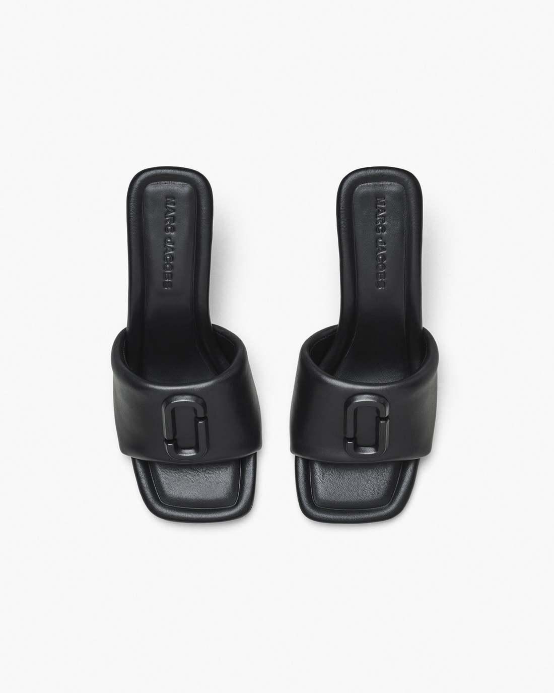 Marc Jacobs Sale - The Leather J Marc Heeled Sandal Black