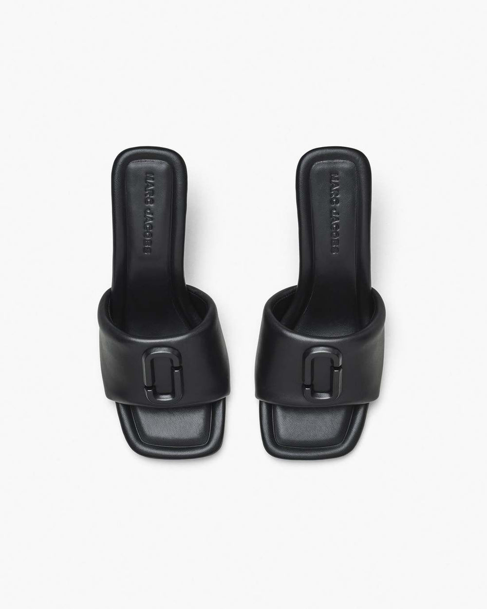 Marc Jacobs Sale - The Leather J Marc Heeled Sandal Black