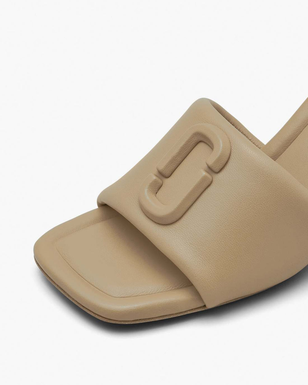 Marc Jacobs Discount - The Leather J Marc Heeled Sandal Camel