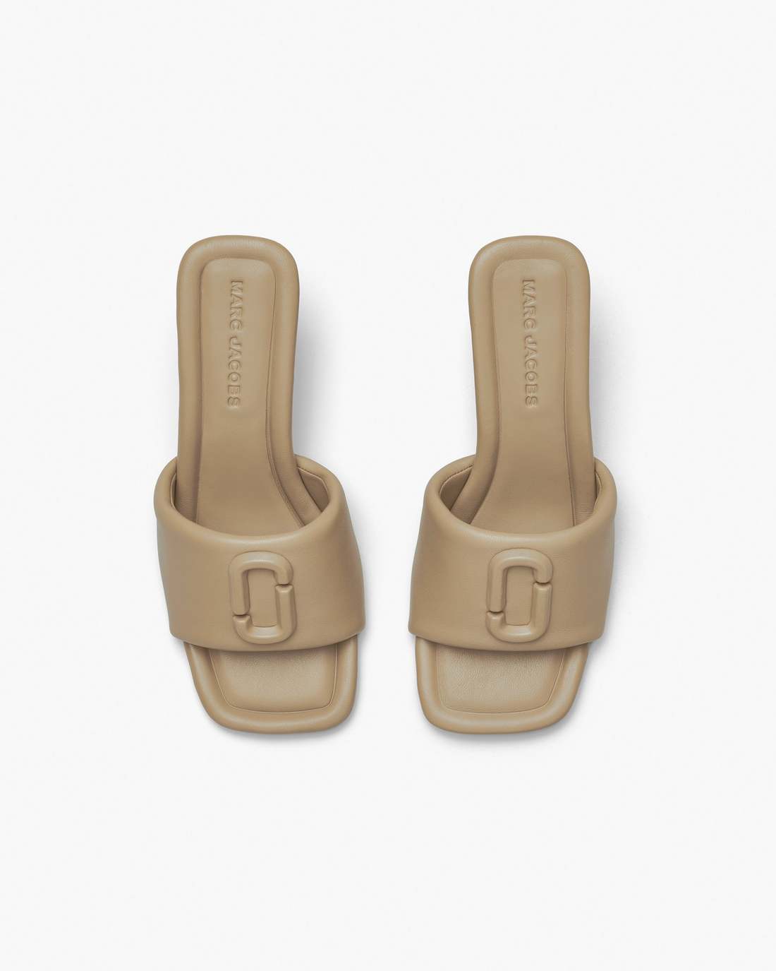 Marc Jacobs Discount - The Leather J Marc Heeled Sandal Camel