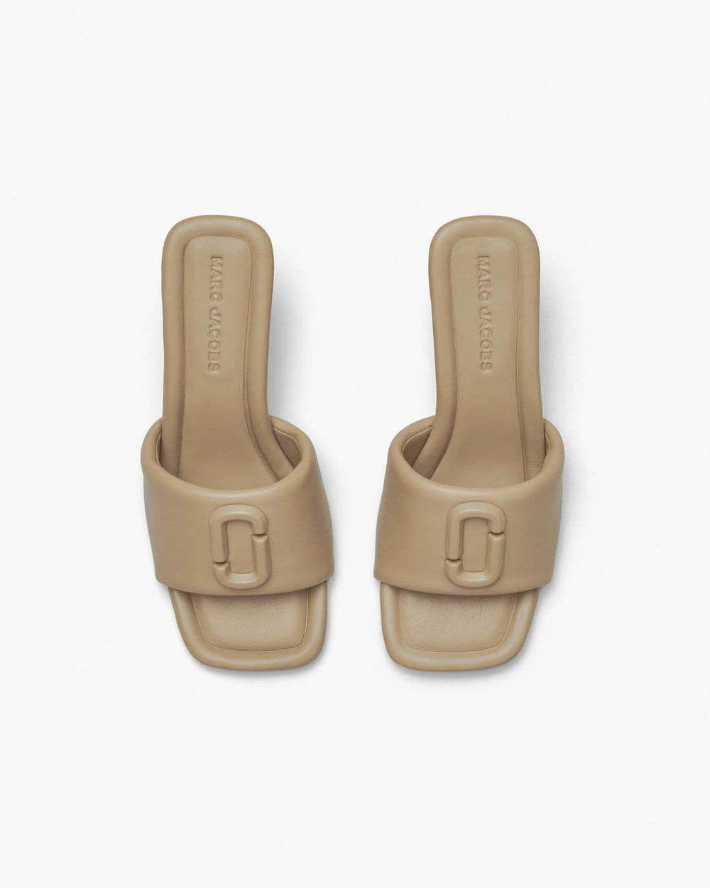 Marc Jacobs Discount - The Leather J Marc Heeled Sandal Camel