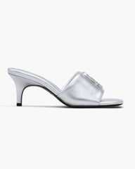 Marc Jacobs For Sale - The Metallic J Marc Heeled Sandal Silver