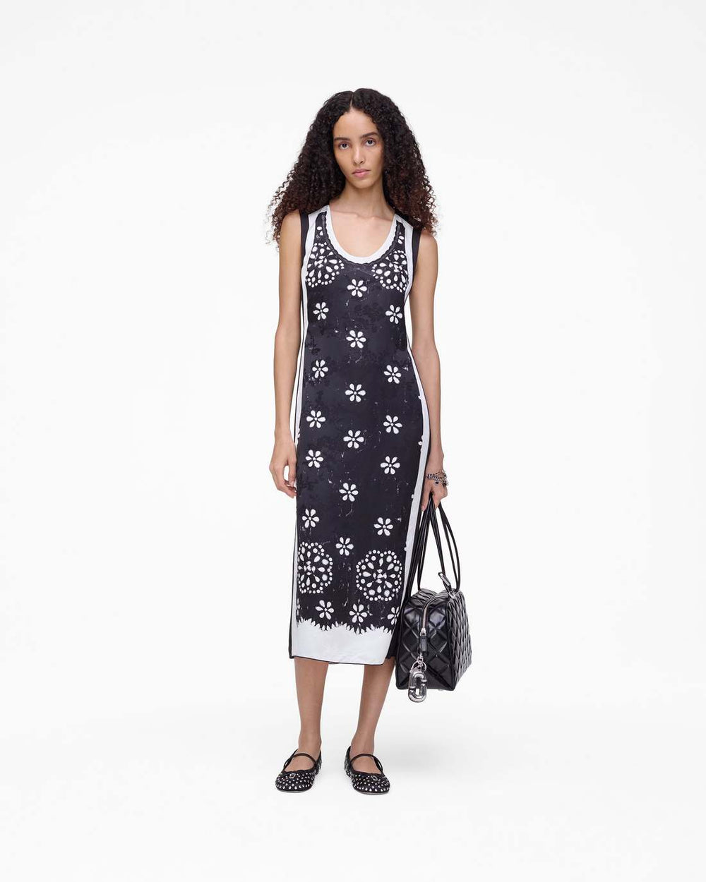Marc Jacobs Outlet - Trompe L'Oeil Eyelet Dress Black/White