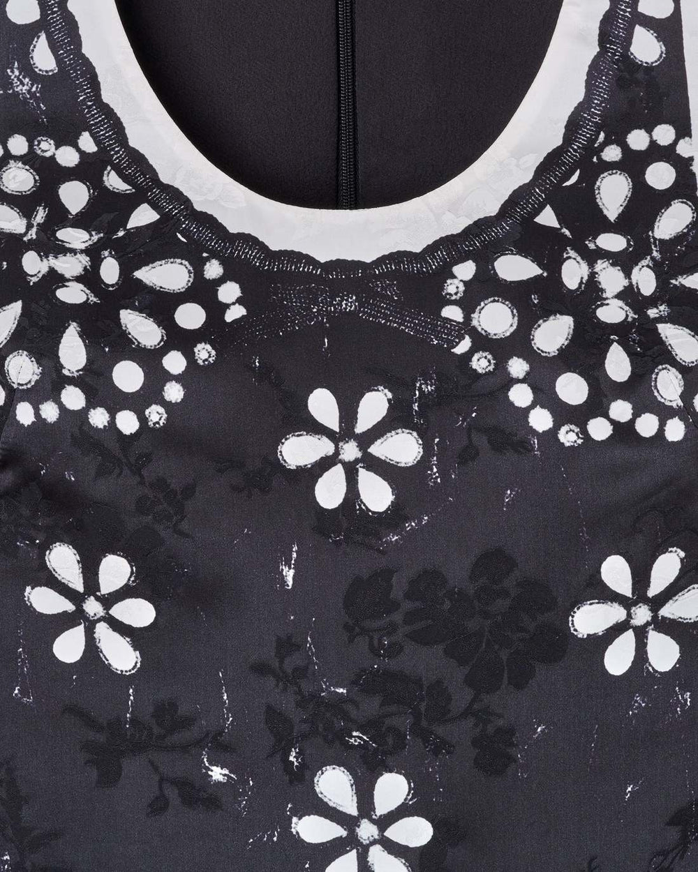 Marc Jacobs Outlet - Trompe L'Oeil Eyelet Dress Black/White