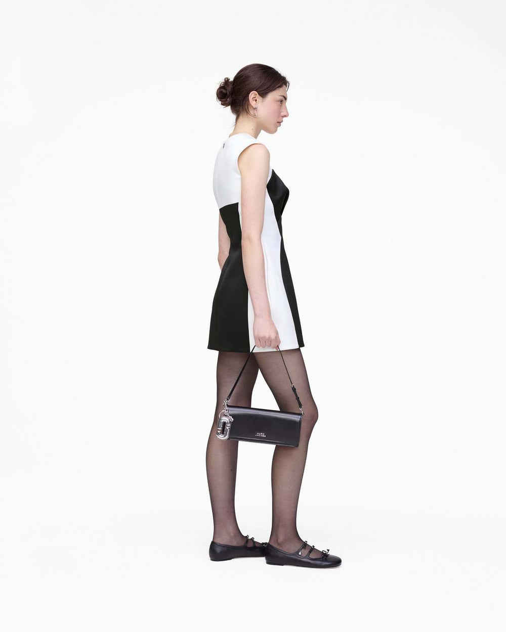 Marc Jacobs US - Seamed Up Satin Dress Black/White