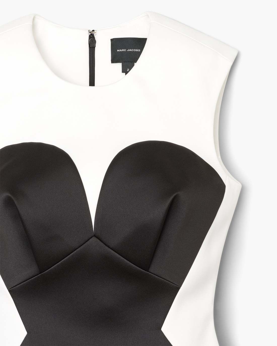 Marc Jacobs US - Seamed Up Satin Dress Black/White
