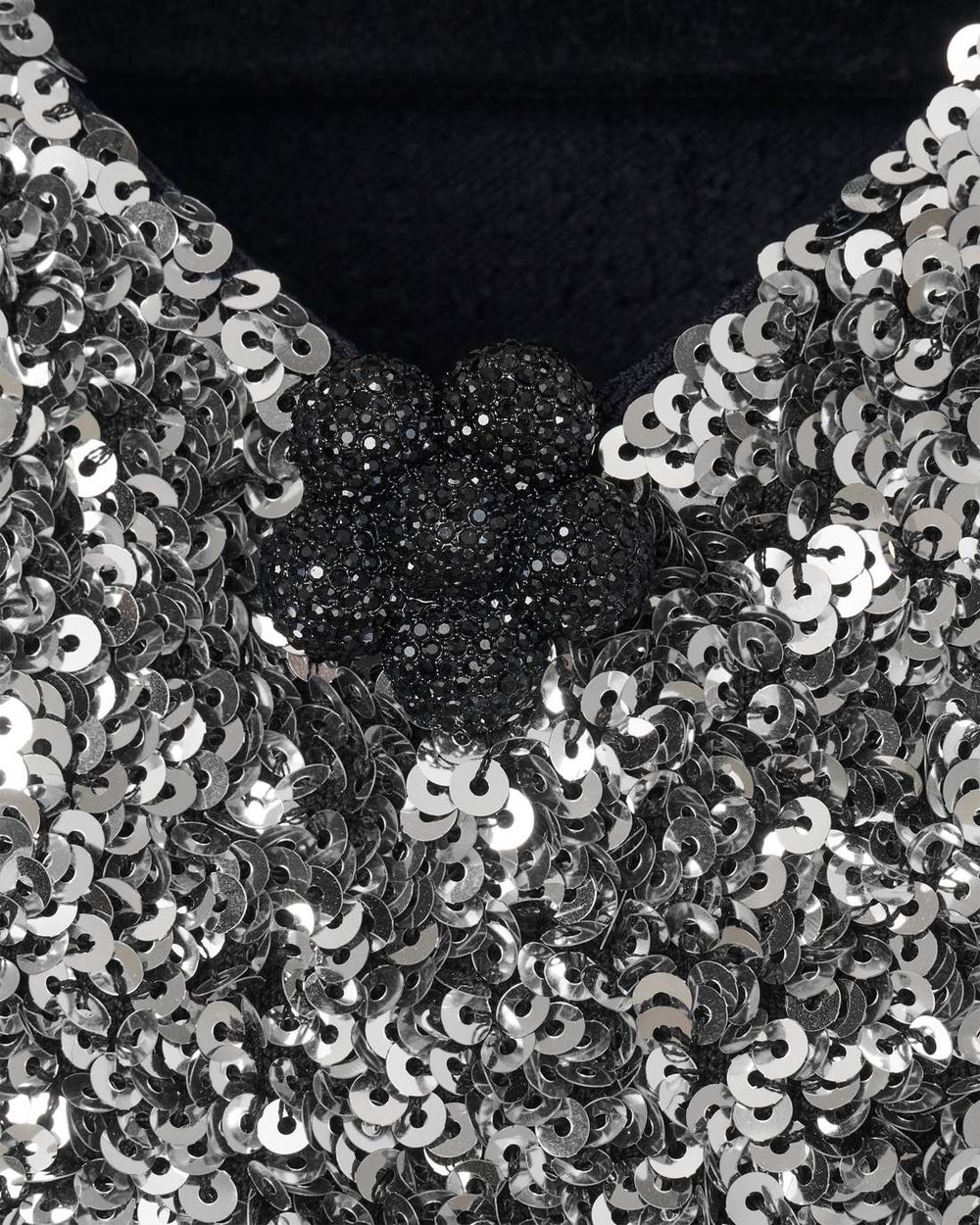 Marc Jacobs New - Sequin V-Neck Knit Dress Silver