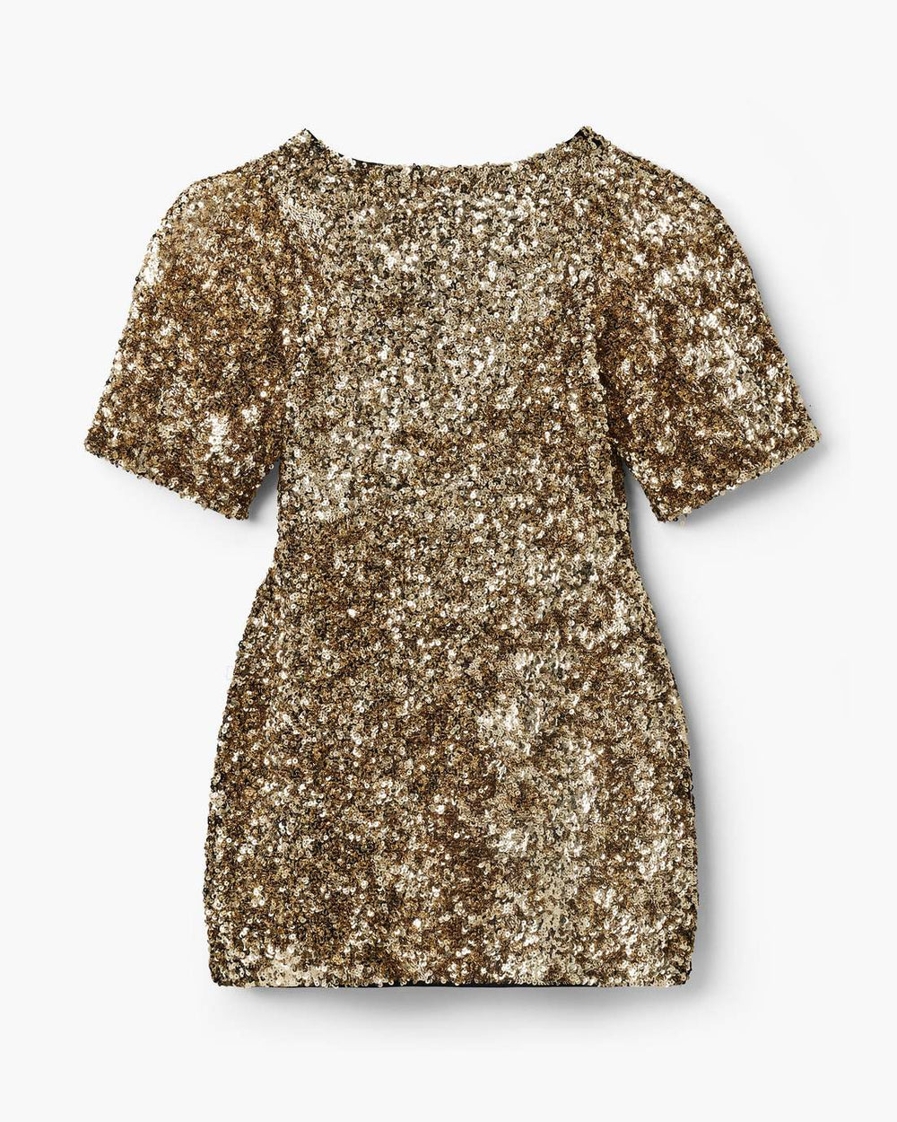 Marc Jacobs Online - Sequin V-Neck Knit Dress Gold